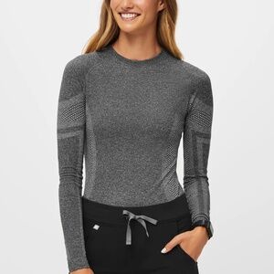 FIGS Women's Graphite Salta Seamless - Longsleeve Underscrub